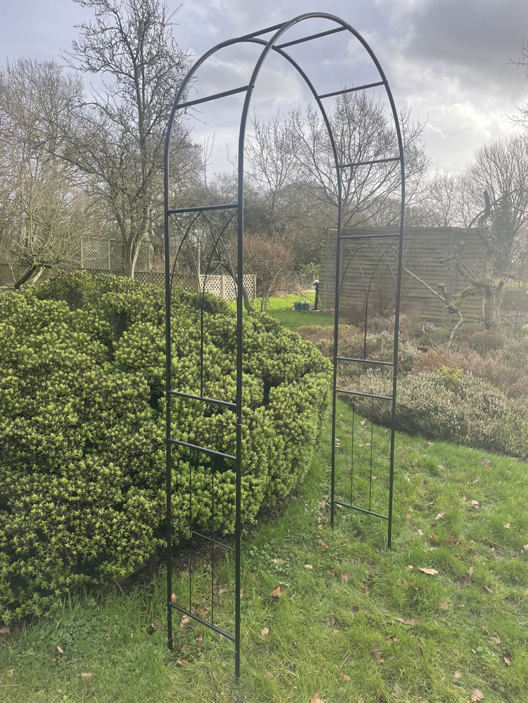 Black Metal Garden Arch Arbour Arched Plant Frame Eigg