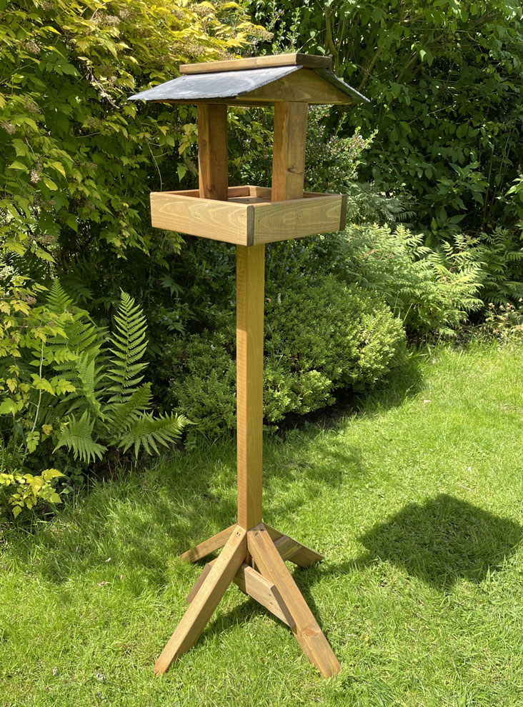 Slate Roof Bird Table Feeder 